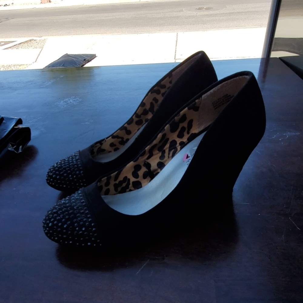 Wedge bling shoes